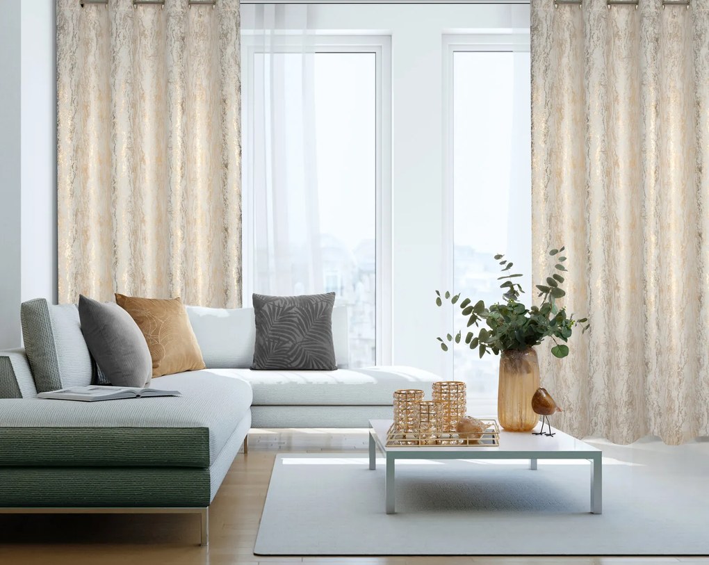 ZATEMŇOVACÍ ZÁVES NA KRÚŽKOCH ELISE 140X250 CM BIELA