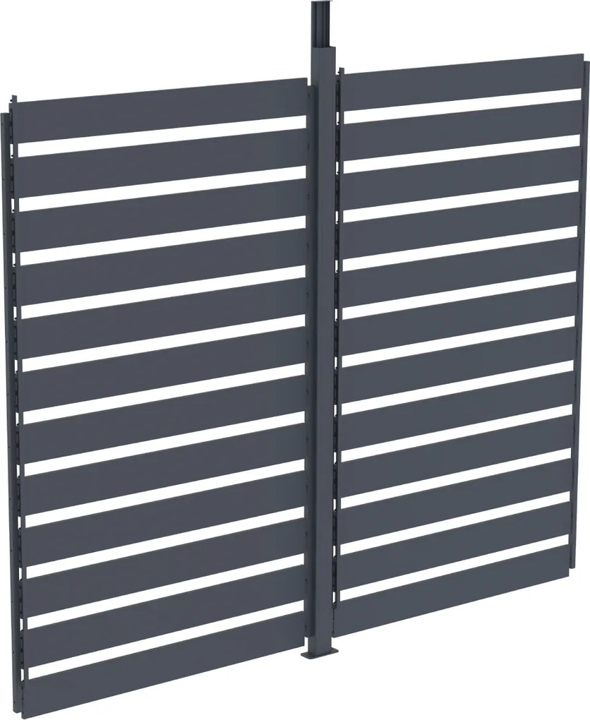 Bočná zástena pre bioklimatickú pergolu BestBerg BBP-E1CG / 238 × 218 cm / sivá