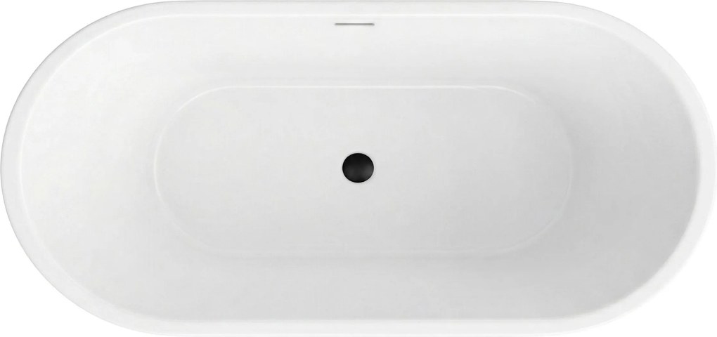 Rea Olivia, voľne stojaca 170x77 cm, biela, čierny click-clack, KPL-W6507