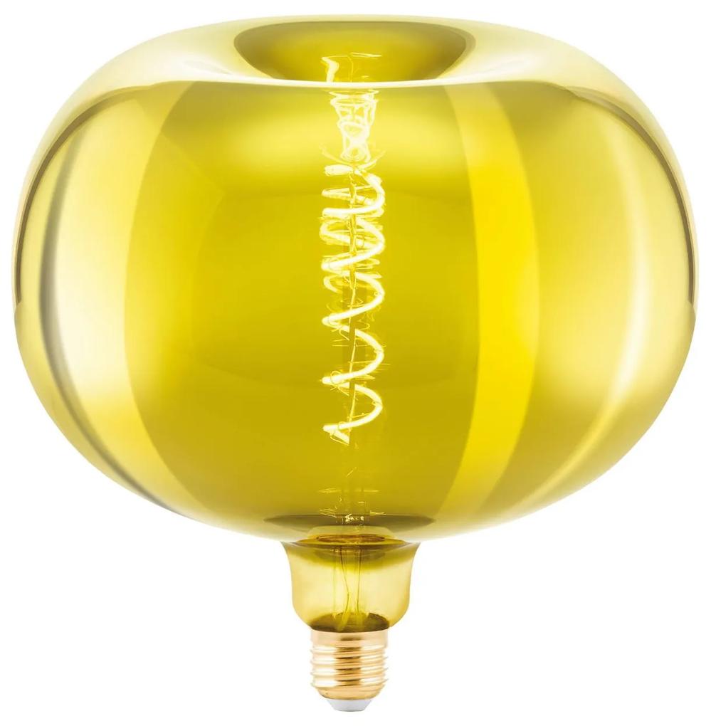EGLO Stmievateľná filamentová LED žiarovka, E27, 4W, 40lm, 1900K, teplá biela, zlatá