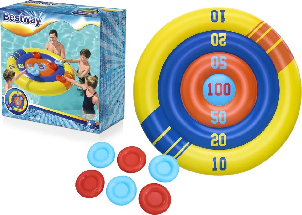 LEAN Nafukovacia hra do bazéna s terčom a frisbee 140 cm Bestway 52566