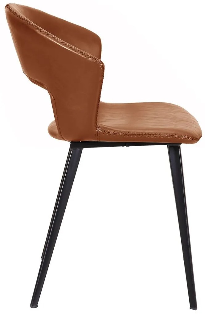 TORA čalúnená stolička cognac