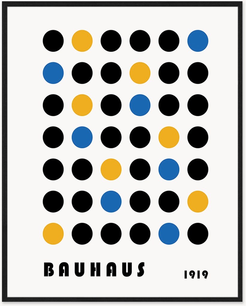 Nástenná dekorácia v ráme Bauhaus Abstract Dots