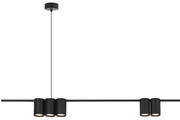 Luster na lanku GENESIS 7xGU10/8W/230V čierna