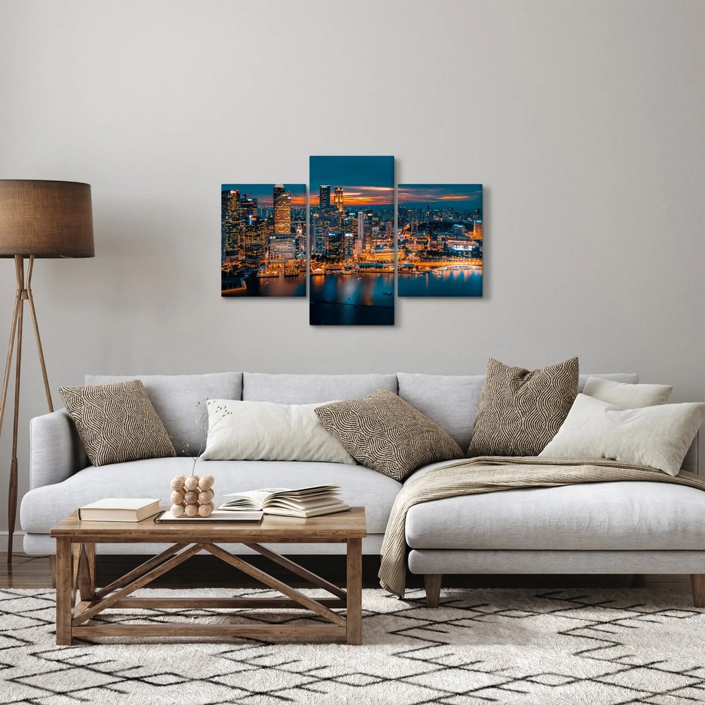 Obraz nočného mesta (90x60 cm)