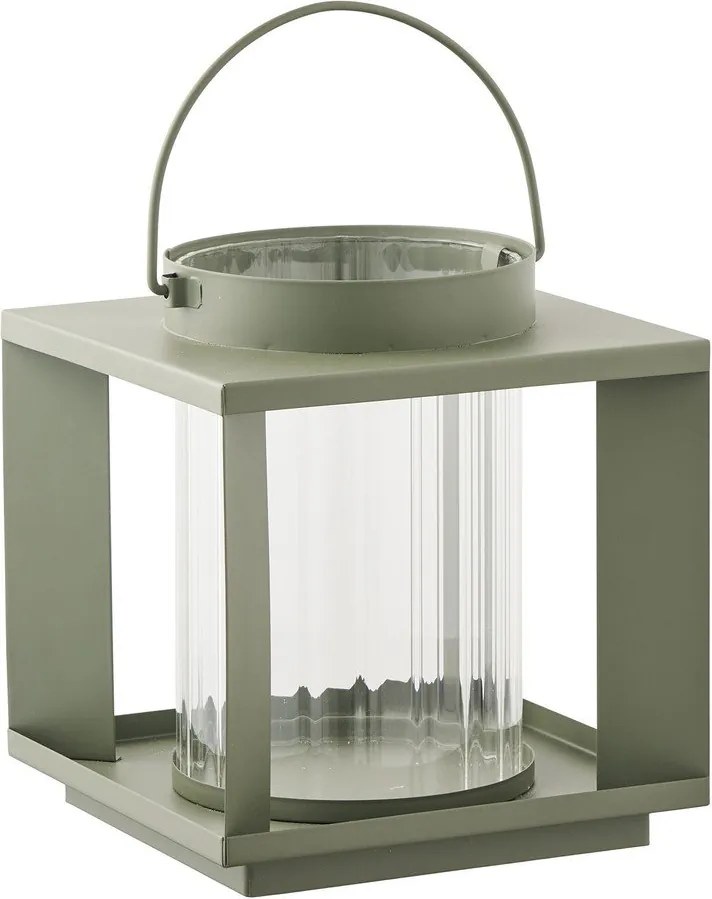 Kovový/sklenený lampáš (výška 20,5 cm) Lohals – House Nordic