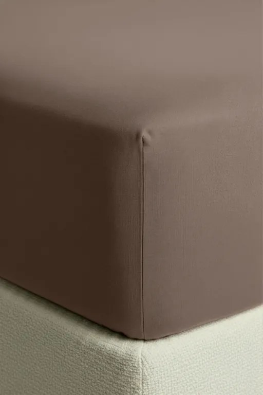 Plachta s gumičkou JERSEY tmavobéžová 180 g/m² Rozmer: 160x200x30 cm