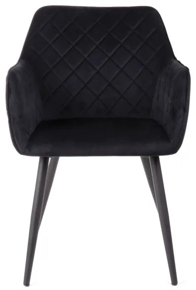 Jedálenská stolička SHELTON zamatová čierna 860541