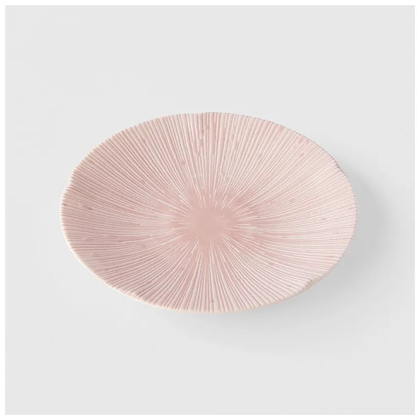 Ružový keramický tanier ø 24 cm ICE PINK - MIJ