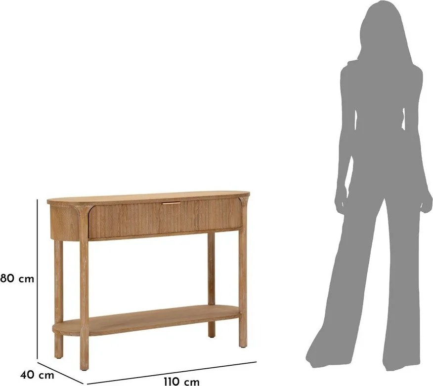 Konzolový stolík z jedlového dreva v prírodnej farbe 40x110 cm Gothenburg – Mauro Ferretti