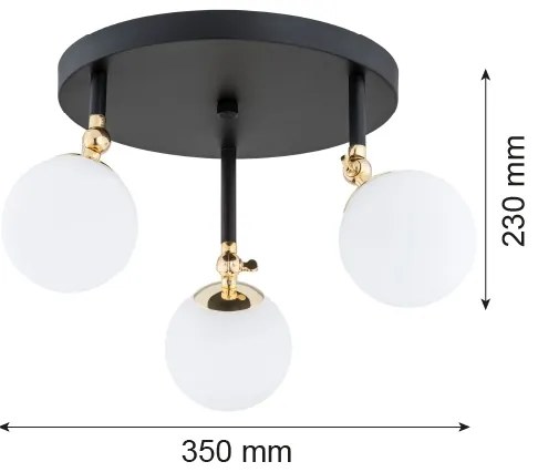 Argon 1436 - Kúpeľňový prisadený luster LATINA 3xE14/40W/230V IP44