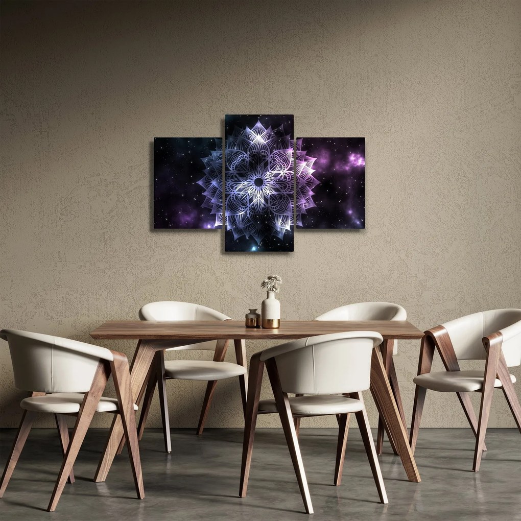 Obraz - Lotusová mandala vo vesmíre (90x60 cm)