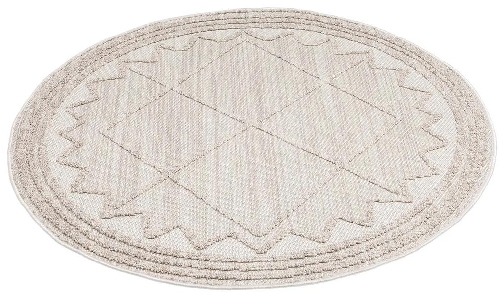 Dekorstudio Vintage okrúhly koberec CLASICO 8931 - béžový Priemer koberca: 160cm