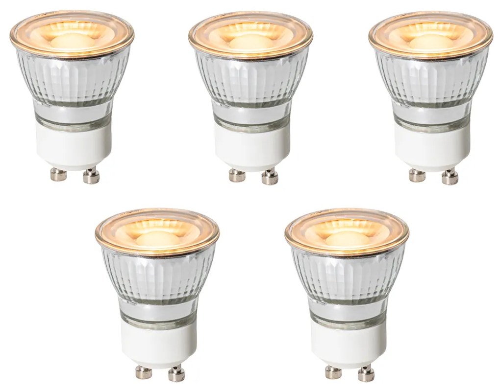 Sada 5 stmievateľných LED žiaroviek GU10 35 mm 4W 200 lm 2200K