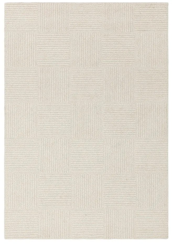 Slonovinový ručne tkaný vlnený koberec 200x290 cm Zennith Grid – Asiatic Carpets