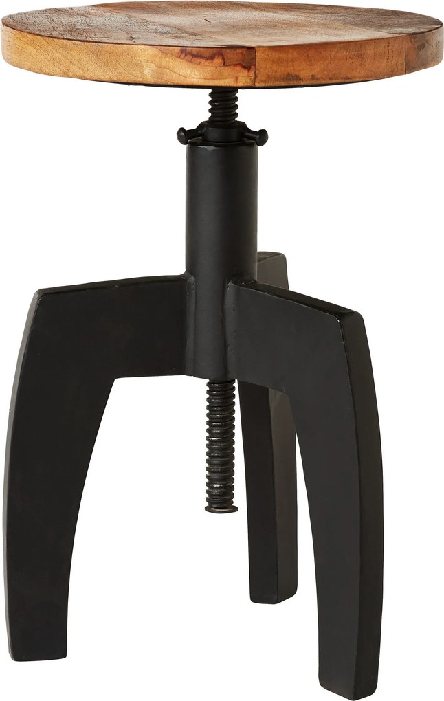 XXXLutz TABURETKA, drevo, kov, 36/48/36 cm Ambia Home - Kreslá - 000377005801