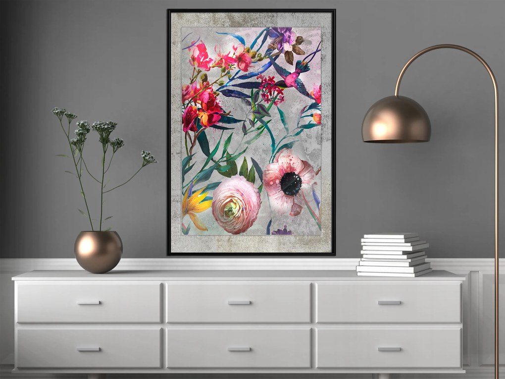 Artgeist Plagát - Rustic Flowers [Poster] Veľkosť: 20x30, Verzia: Čierny rám