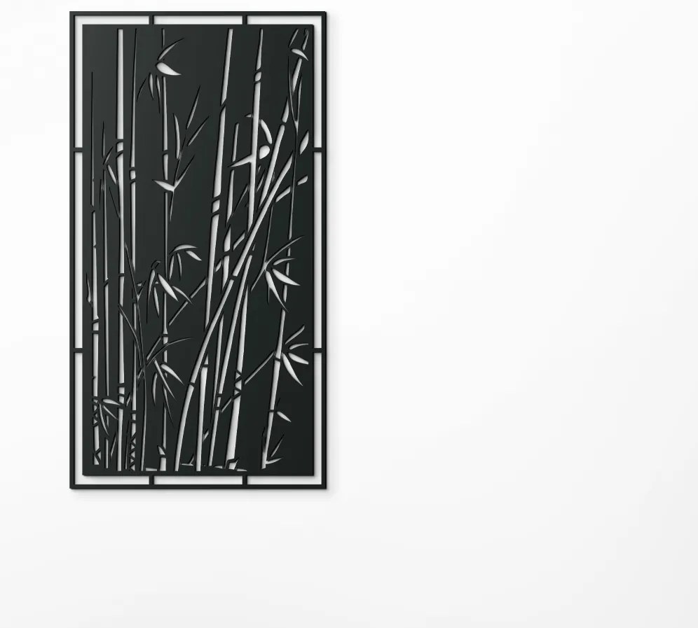 drevko Drevený obraz Bambus Rozmer obrazu: 44,5 x 24 cm, Farba dekorácie: Čierna