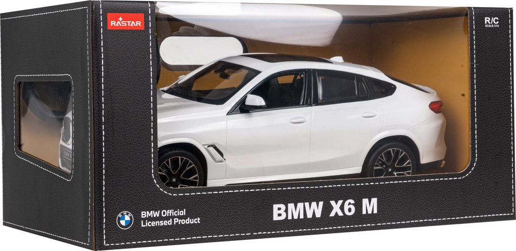 Auto na diaľkové ovládanie R/C BMW X6 M 1:14 RASTAR biele