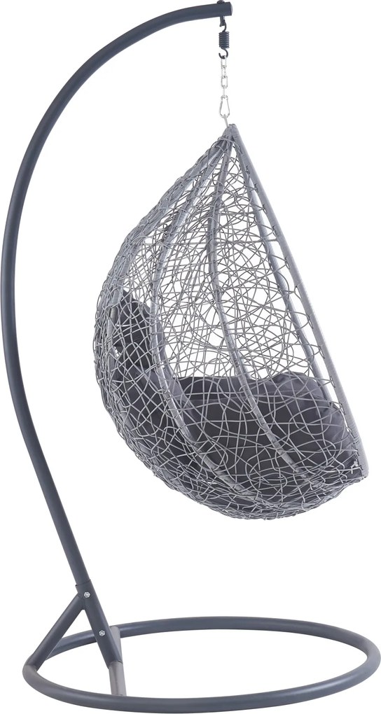 Závesné hojdacie kreslo Houseland Luna S sivé