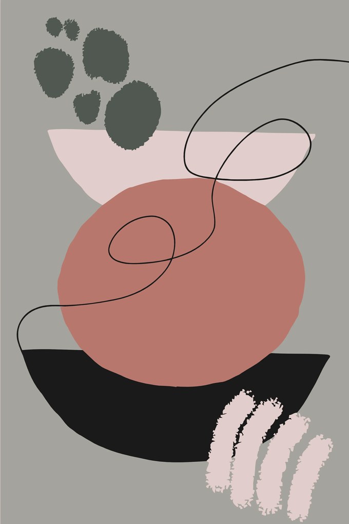 Gario Maľovanie podľa čísel Boho abstraktná maľba Rozmery: 60 x 80 cm, Rámovanie: Iba zrolované plátno