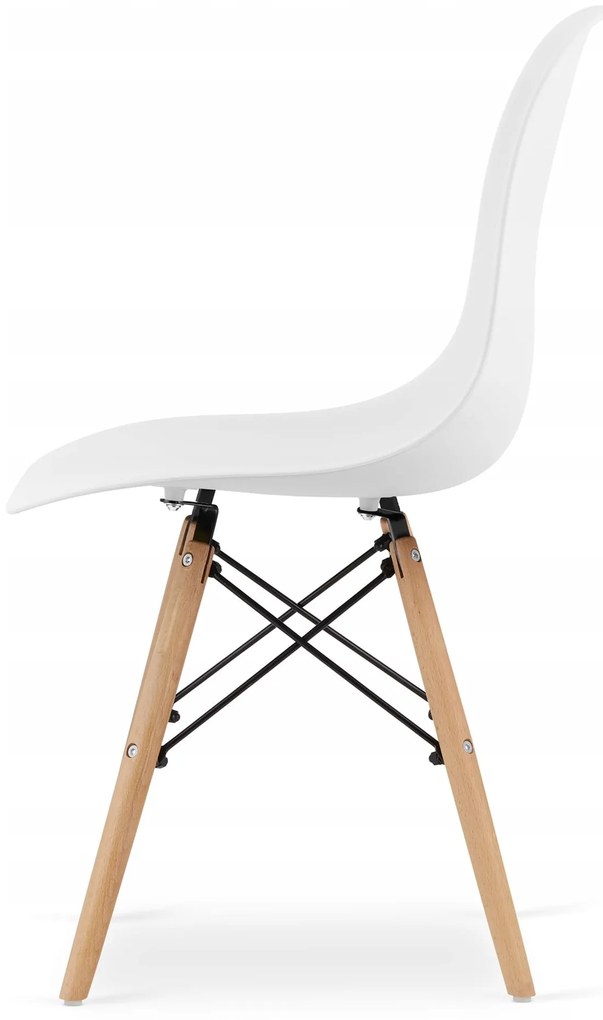 Súprava štvorcového stola 80x80 dub sonoma + 4 stoličky OSAKA biela