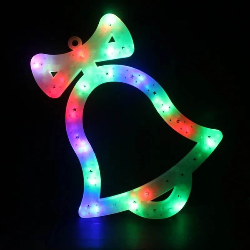 eCa Vianočný závesný LED Zvonček 29 x 23 cm, IP20 multicolor