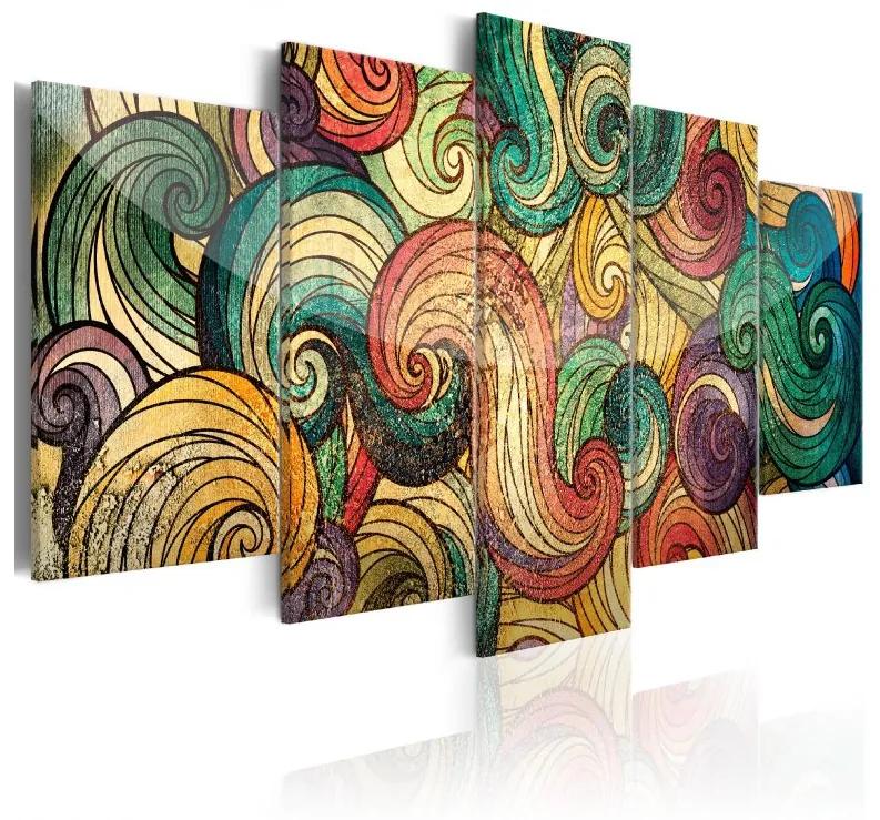 Artgeist Obraz - Colourful Waves Veľkosť: 100x50, Verzia: Standard