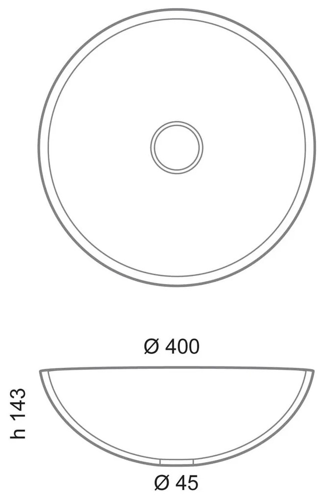 Sapho Sapho, MURANO ROSSO IMPERO sklenené umývadlo na dosku, priemer 40cm, červené, AL5318-63