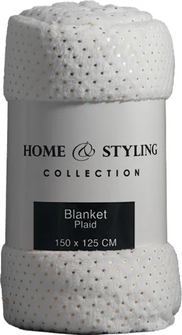 Vianočná deka Home &amp; Styling v bielej farbe 150 × 125 cm