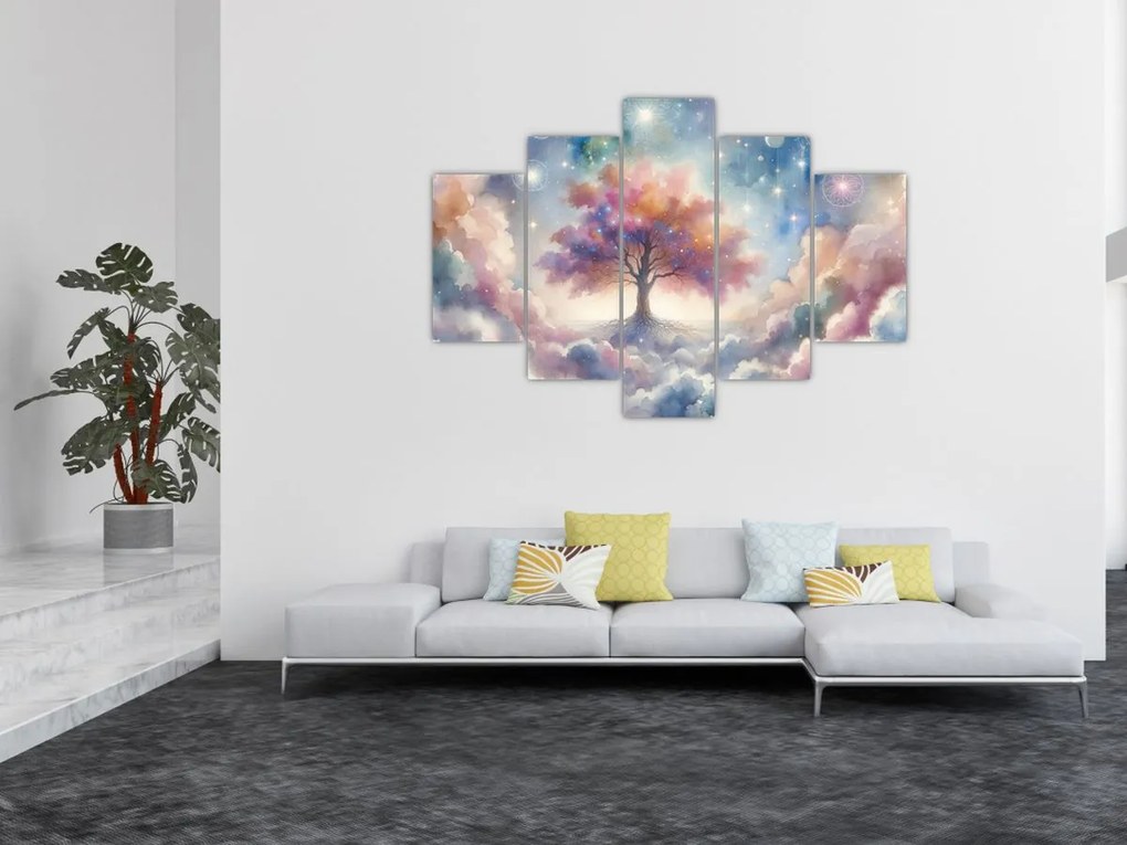 Obraz – Strom života v oblakoch (150x105 cm)