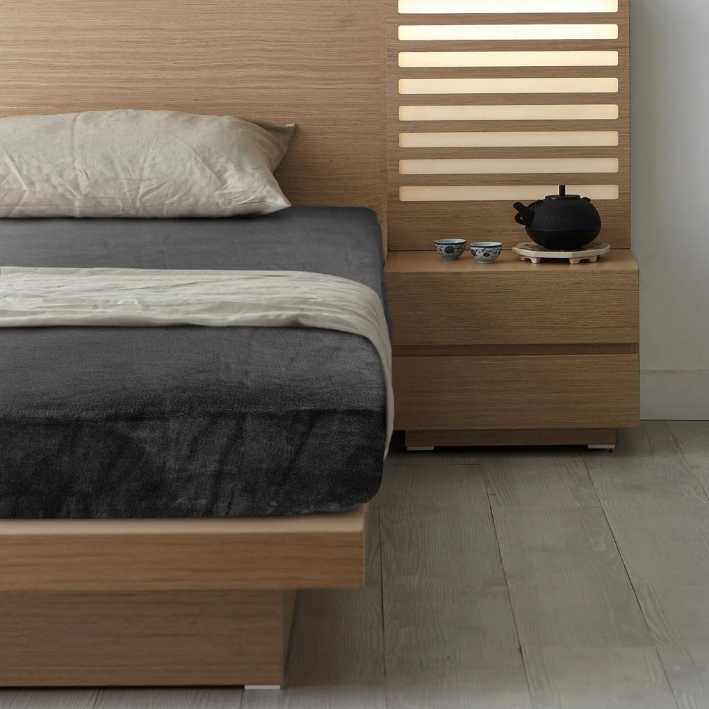 FLEECOVÉ PRESTIERADLO FLANO 160X200 CM ČIERNE