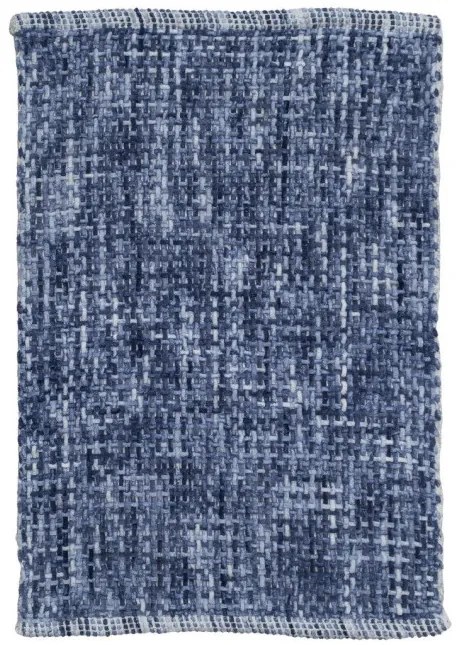 Kúpeľňový koberček CHECK modrý