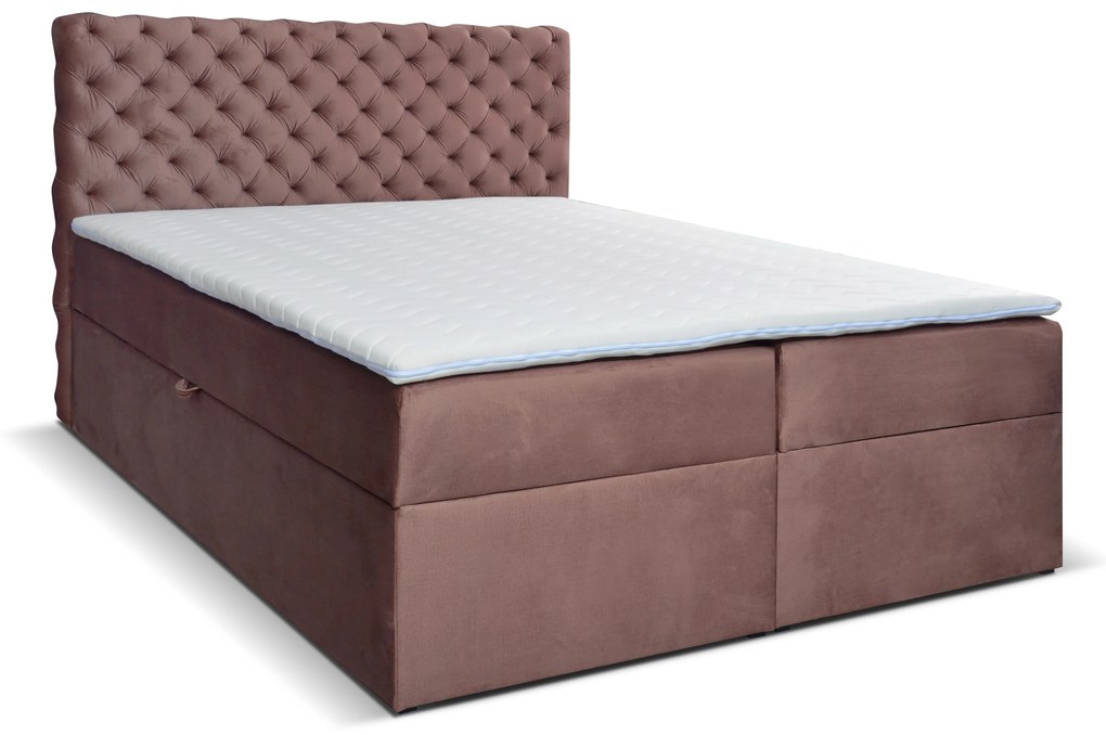 Manželská posteľ Boxspring 180 cm Orimis (hnedá). Akcia -20%. Vlastná spoľahlivá doprava až k Vám domov. 1033251