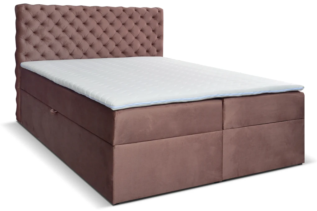Manželská posteľ Boxspring 180 cm Orimis (hnedá). Akcia -20%. Vlastná spoľahlivá doprava až k Vám domov. 1033251