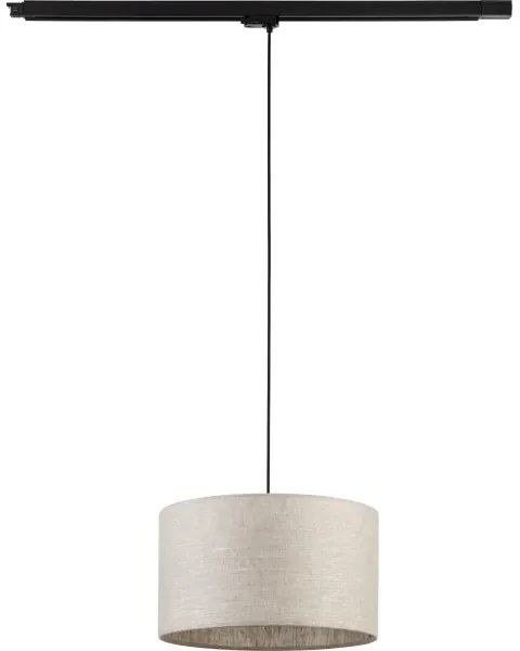 Luster na lanku 3-fáz. lišto. systému TRACER 1xE27/15W/230V pr. 38 cm čierna/šedá