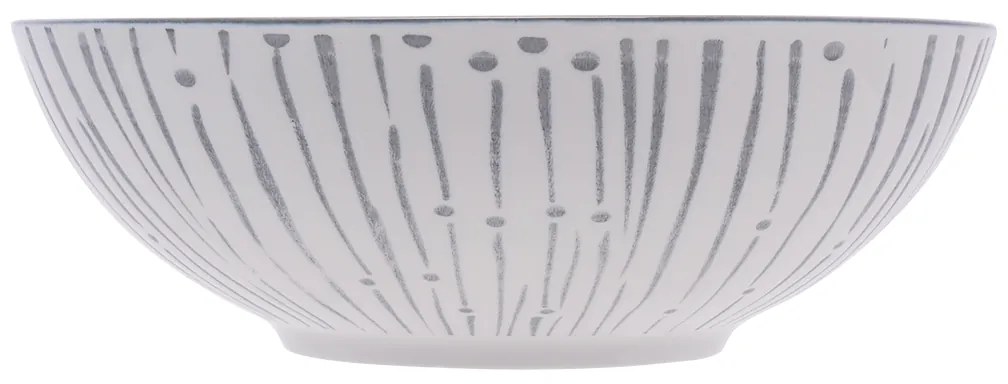 Miska na cereálie biela / svetlo-sivá 17,8 cm - Basic - 490833