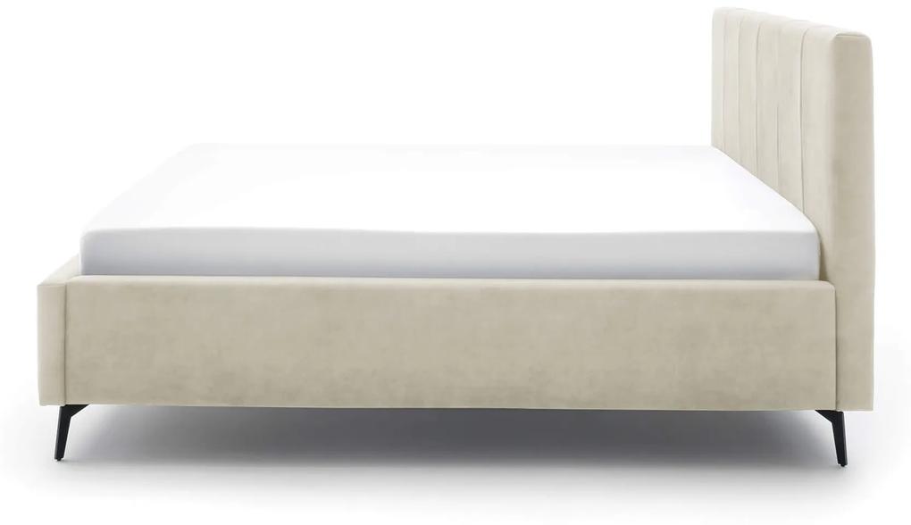 Čalúnená posteľ zallino s úložným priestorom 180 x 200 béžová MUZZA