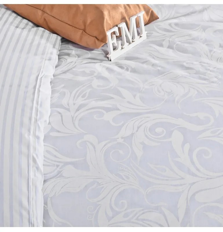 Obliečky bavlnené Royal biele EMI, Predĺžený set jednolôžko obsahuje 1x 140x220 + 1x 70x90