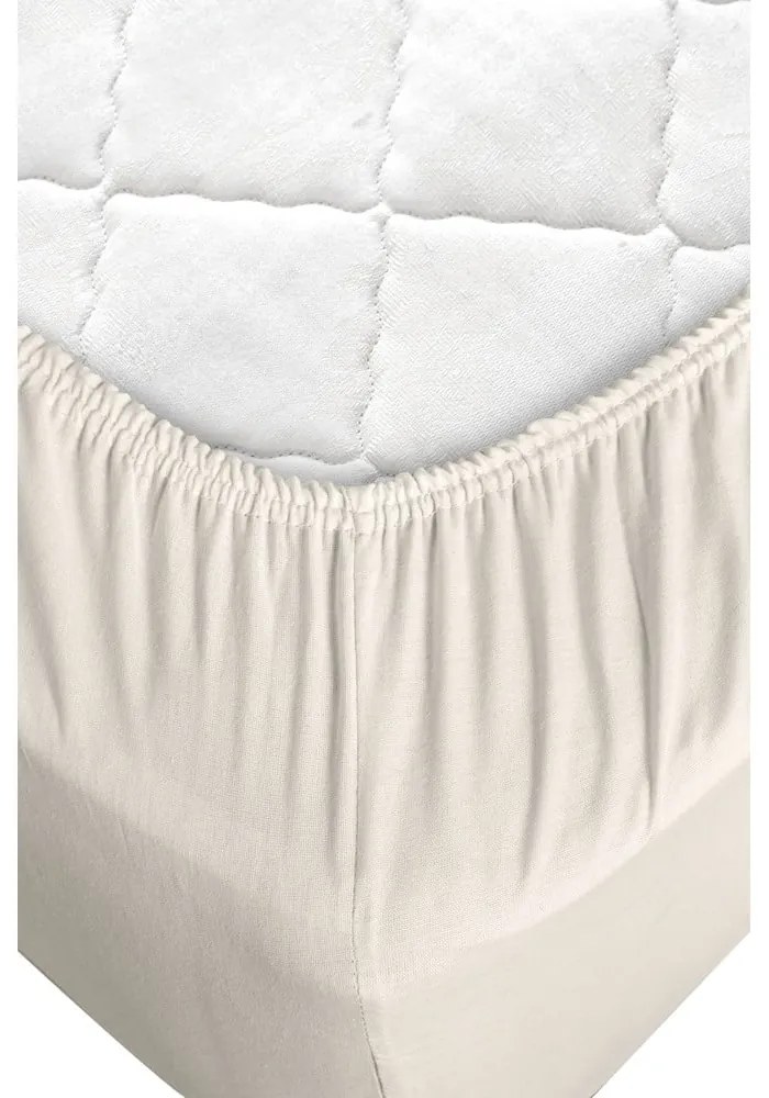 Žlto-krémové bavlnené obliečky na dvojlôžko/predĺžené s plachtou 200x220 cm - Mila Home