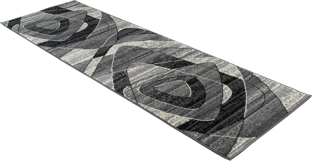 TA Koberec K858A TMAVO SIVÁ LACNÁ PP CRM Rozmer: 100x250 cm