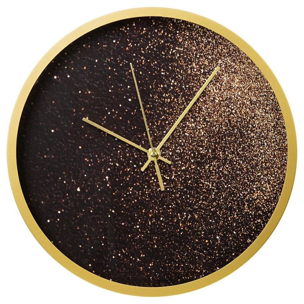 Dekoračné nástenné hodiny v modernom štýle, zdobené trblietkami