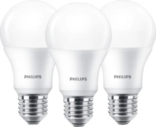 Sada 3x LED Žiarovka Philips E27/9W/230V 2700K