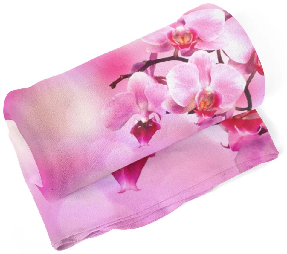 Sablio Deka Kvety orchidey - 150x120 cm