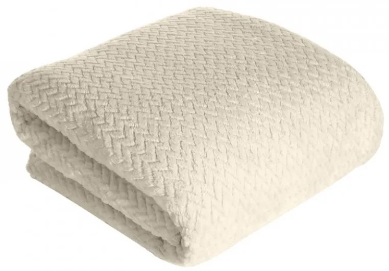 DECOREUM Klasická deka z vlákna príjemného na dotyk 170 cm x 210 cm béžová 100 % polyester Varianta: 367315 98875