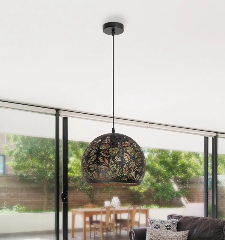 Rabalux MANORCA závesné svietidlo max. 1x40W/E27/IP20 - čierna, 2276