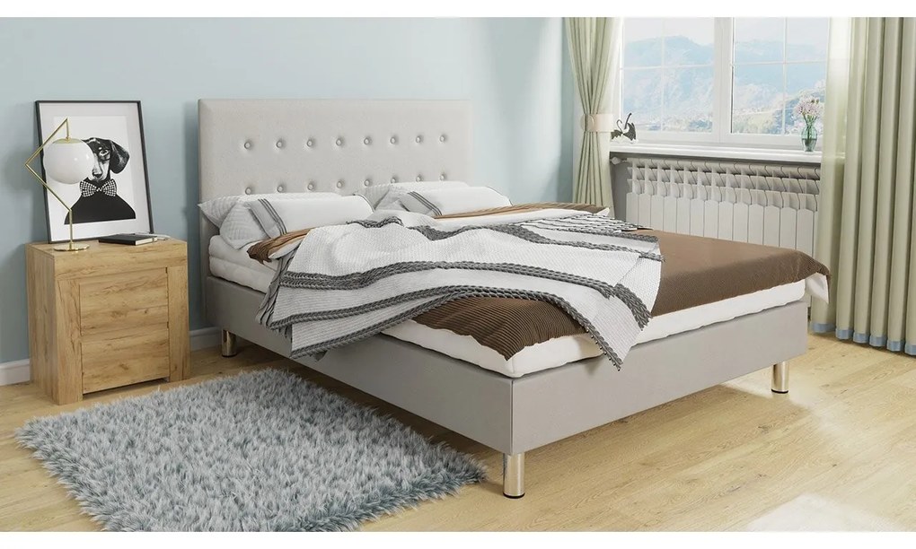 Kontinentálna posteľ Estelle, Rozmer postele: 80x200, Farba: Solo 260