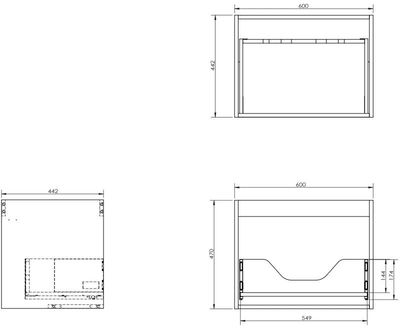 Mexen Rivel, kúpeľňová skrinka 90 cm s umývadlom Vela ľavá, 1S, 1D, drážkovaná, biela matná, 91A23-09047-3-BBFF01-W23L01