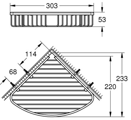 GROHE 40663001 - Drôtený mydelník BAUCOSMOPOLITAN lesklý chróm