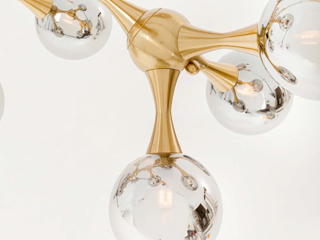 Atomic Balls visiaca lampa mosadzná 190 cm